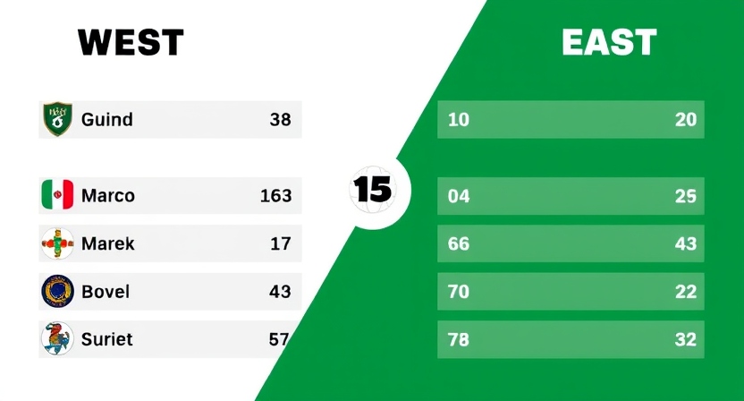 West vs East Match Player Stats